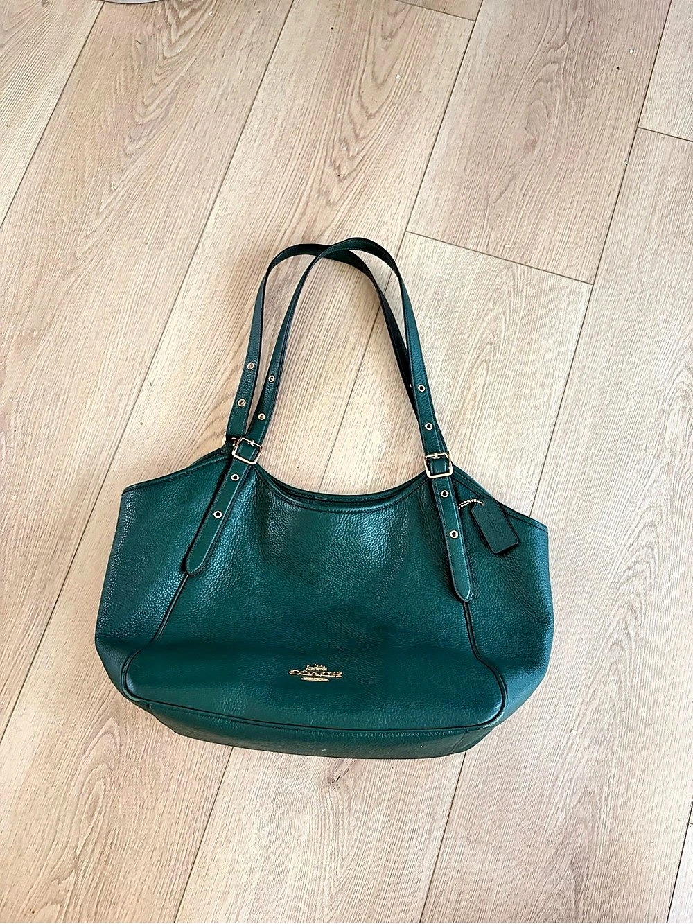 Coach Pennie Shoulder Bag Green Leather Tote Bag